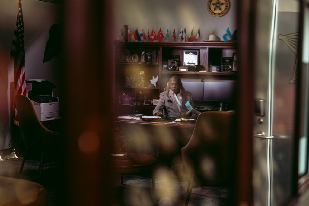 Garry McFadden at his desk on Aug. 25, 2025