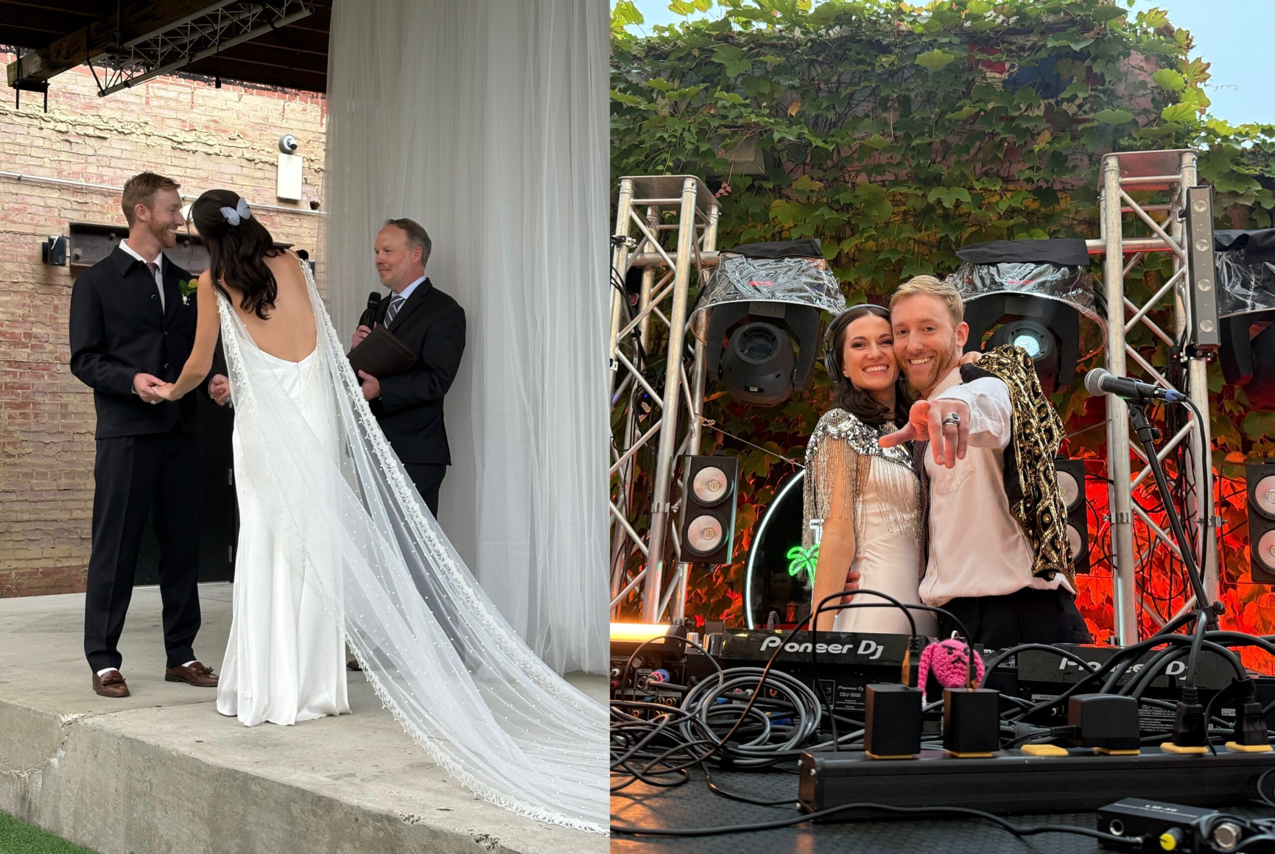 Emma Way and Joe Schindel wedding at the Music Yard in South End, October 11, 2025